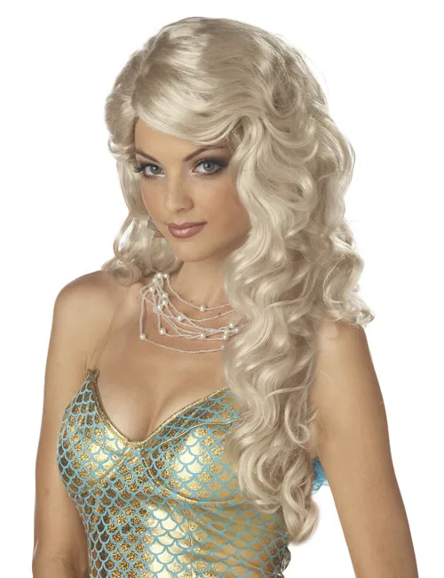 Meerjungfrau Perücke blond - KARNEVAL-MEGASTORE - FashionsVida