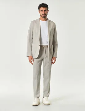 Pantalaccio beige in tessuto tecnico stretch - Paul Baker - FashionsVida