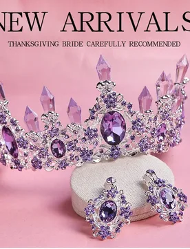 New Arrival Charming Purple Crystal Bridal Tiara Crowns Magnificent Rhinestone Diadem for Princess Wedding Hair Accessories - Aliexpress - FashionsVida