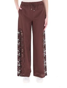 Pantalone con inserti MARRONE 44
