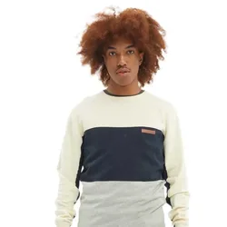 Sweat-shirt Simi Off White / Navy / Grey XL