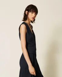 Gilet slim rayé