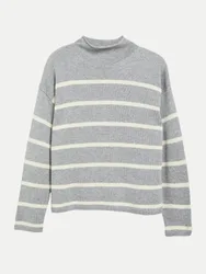 RED LABEL Strickpullover mit Streifen-Muster 97X4-GREY/BLACK 38