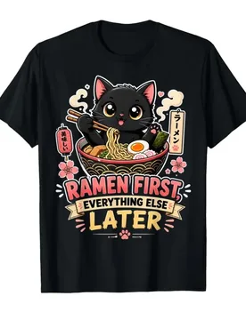 Cute Ramen Cat Lover for Anime Food Lovers T-shirt For Men Women 100% Cotton T Shirts Short Sleeve Tops 0501-3 - Aliexpress - FashionsVida