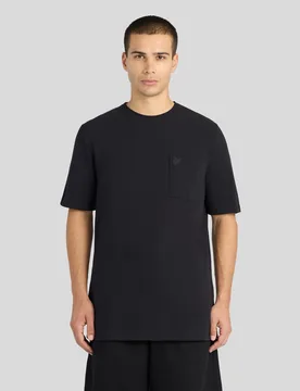 Men's Pique Interlock Cotton T-Shirt Lacquer - Lyle & Scott - FashionsVida