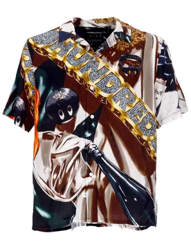 Camicia Manica Corta Uomo Memorabilia Woven Multi - The Hundreds - FashionsVida