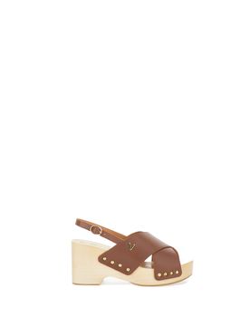 Sandali con zeppa MARRONE 36