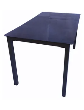 Gartentisch aus Alu 140x80 Schwarz - VCM - FashionsVida