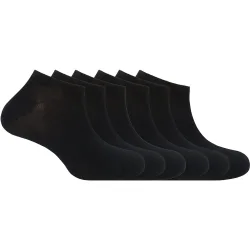 Pack de 6 pares de calcetines en algodón de hombre Basix tobilleros lisos en color