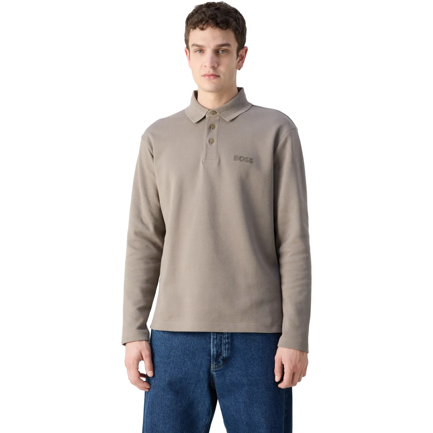 HUGO Pullover Plisy Mirror, taupe xl - BOSS - FashionsVida