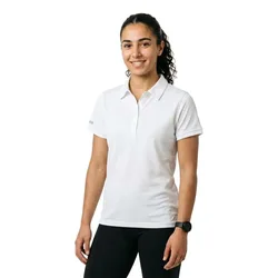 Active Tech Pique Uv Short Sleeve Polo Bright White L Women