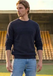 Street One Pullover mit Rundhals und Struktur male Blau
