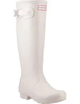 Original Tall Rubber Womens Cast Wellington Boots - Light Grey - Size Uk 7 - Hunter - FashionsVida