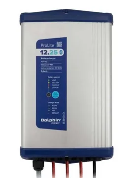 Pro Lite Charger 25a 12v Grey / Blue 142 x 72 x 244 mm unisex - Dolphin Charger - FashionsVida