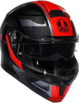 Casco Moto Modulare P/J STREETMODULAR LEDRO Nero Rosso taglia XL - AGV - FashionsVida