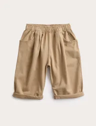 Pure Cotton Pleated Oversized Chinos (0-6 Yrs) Stone male