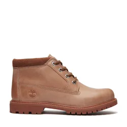 Womens Nellie Mid Lace-Up Waterproof Chukka Boot - Brown Leather - Size Uk 5