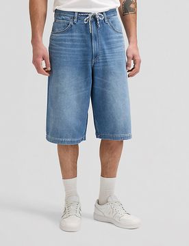 Loose Drawstring Jort Mid Stone Größe 28 male