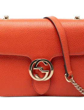 Small Dollar Calfskin Interlocking G Crossbody - Gucci - FashionsVida