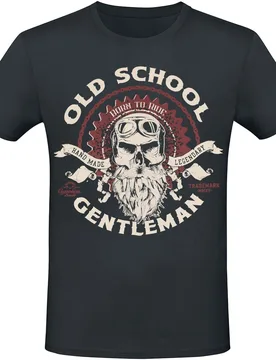 T-Shirt - Old School Gentleman - S bis 4XL - für Männer - Größe 4XL - schwarz - Männer - male - Gasoline Bandit - FashionsVida