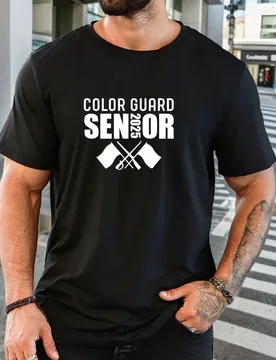 Male COLOR GUARD SENIOR 2025 pattern summer casual crew neck short T-shirt - Aliexpress - FashionsVida