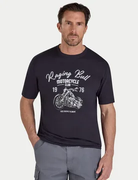 Motorcycle Club Mens T-Shirt - Raging Bull - FashionsVida