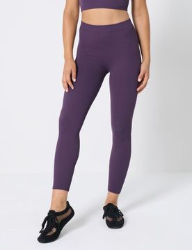 Leggings sportivi senza cuciture - viola scuro
