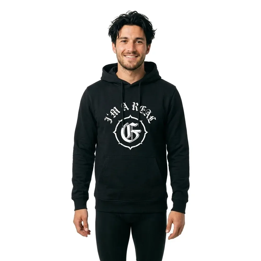 Mister Sweat à Capuche Real G Black XS - TEE - FashionsVida