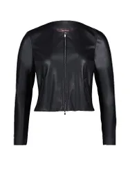 Veste courte aspect cuir noir 42