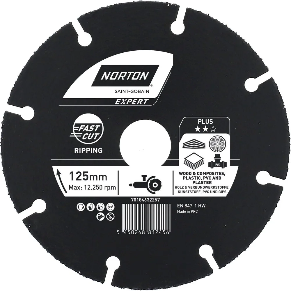 Discos Diamantados de Corte Multimateriales 125 mm - NORTON EXPERT - FashionsVida