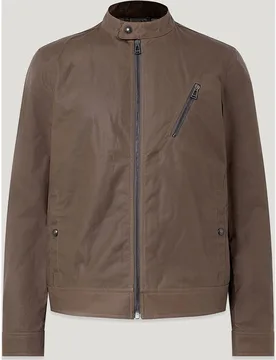 Cazadora de hombre motera con cierre corchete cuello - Belstaff - FashionsVida