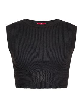 Swirly Top de punto negro