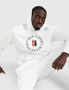 Mens Felpa con Cappuccio Tennis - Bianco, bianco bianco Uomo taglia XXL - Nike - FashionsVida