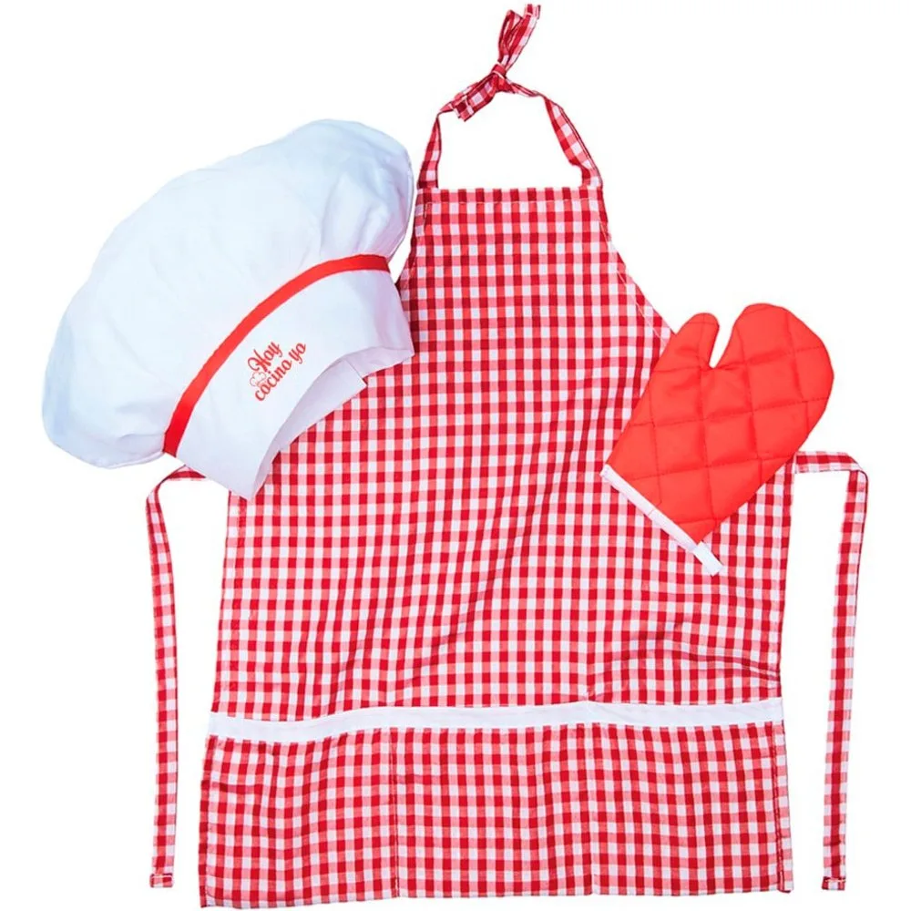 Set de cocinero con delantal, gorro y manopla Kit minichef - El Corte Inglés - FashionsVida