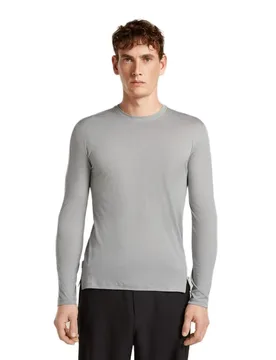Merinofine™ Ace Long Sleeve T-shirt Proto Grey S Men - Icebreaker - FashionsVida