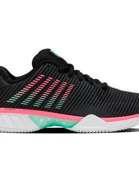Hypercourt Express 2 Hb Clay Shoes Black/White/Neon Mint UK 4.5 - K-swiss - FashionsVida