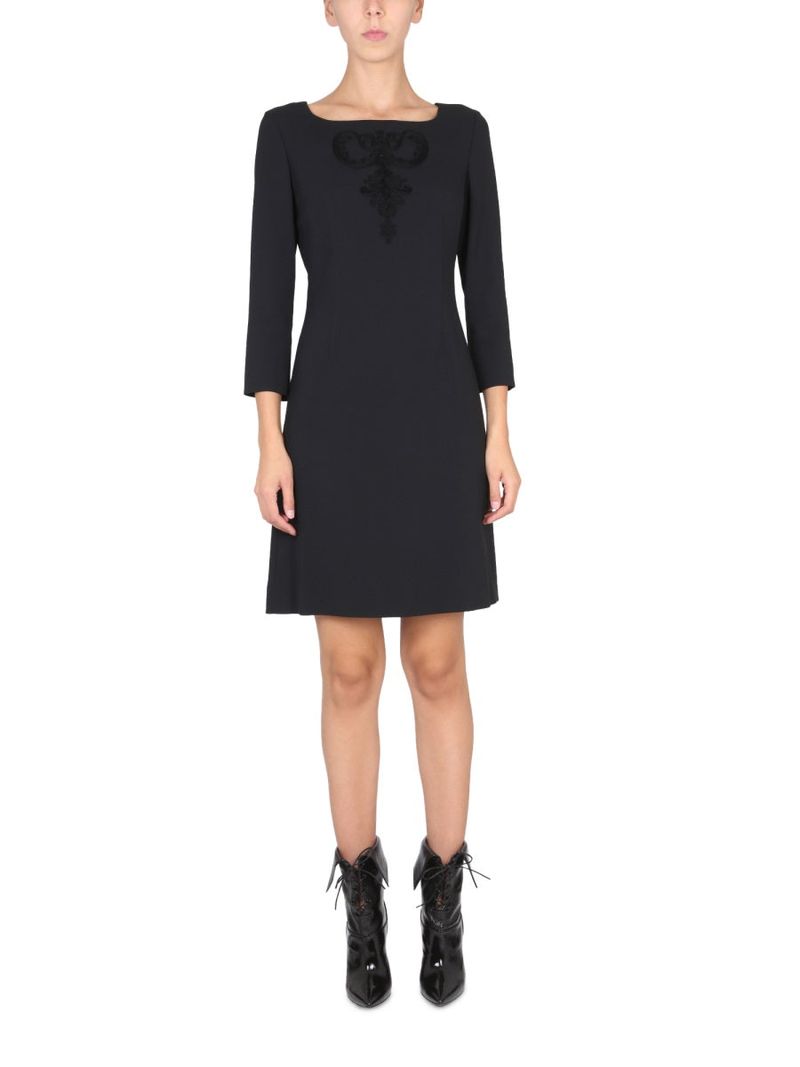 Embroidered Cady Dress