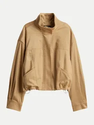 Blouson aus weichem Velourslederimitat Neila Beige 34