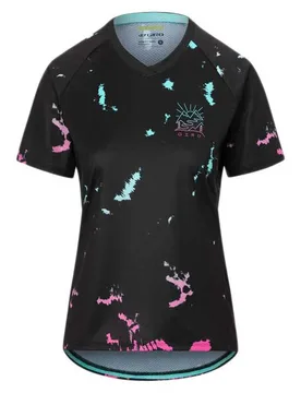 Maglia A Maniche Corte Roust Blk Ice Dye - Giro - FashionsVida