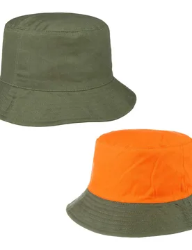 Reversible Bucket Hat by - olive - Female - Size: S (54-55 cm) - Lodenhut Manufaktur - FashionsVida