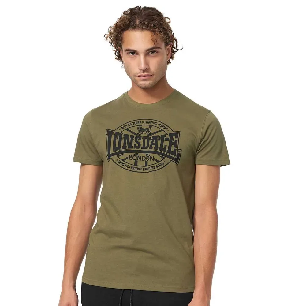 T-shirt à Manches Courtes Morham Black / Olive S - Lonsdale - FashionsVida