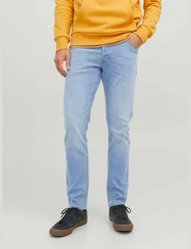 Slim Fit Cotton Rich Jeans Blue Denim male - Jack & jones - FashionsVida