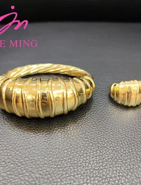 Pcs Bracelet Ring Set Dubai Women's Jewelry Party Wedding Anniversary Fashion Gold Color Luxury Elegance Bangles - Aliexpress - FashionsVida