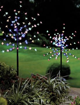 Solarbaum mit LED-Blüten 1,20 m hoch