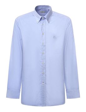 Camicia In Cotone Con Ricamo Logo