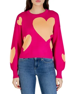 Damen Pullover Fuchsinrot 506094