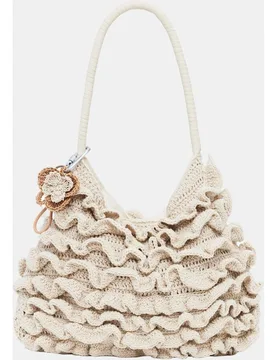 Bolso grande crochet flor - Desigual - FashionsVida