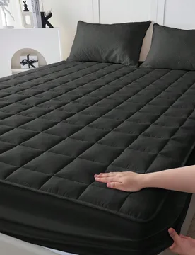 Pieza Sábana ajustable impermeable, protector de colchón cómodo, funda de colchón negra, decoración de habitación, amigable con la piel y transp - Shein - FashionsVida