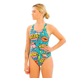 Pop Comic Swimsuit Royal 6XL Women