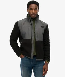 Superdry Herren Polar Fleece Hybrid Trekker-jacke Black - Größe: XL